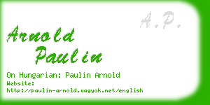 arnold paulin business card